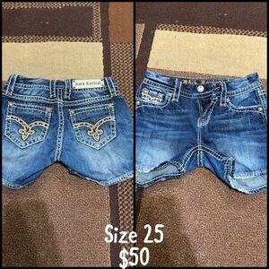 Rock Revival Blue Denim Jean Shorts